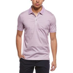 Raffi Mens  Jacquard Print Polo Shirt, Purple